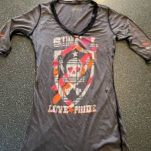 Affliction Sinful Love & Pride shirt Sz. Large